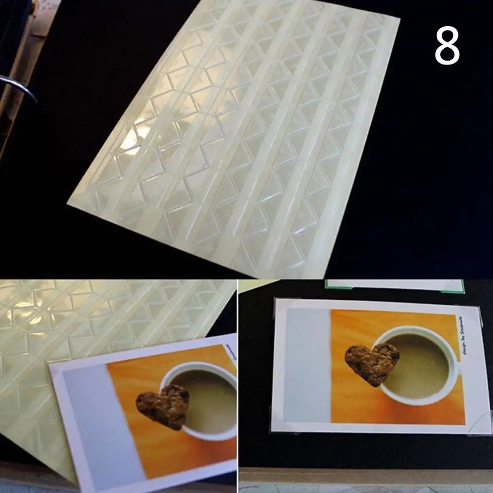 Transparent 408 шт/4 набор новых ПВХ наклеек DIY Красочные Угловые скрапбукинги бумажные фотоальбомы рамка украшение изображения - Цвет: Transparent