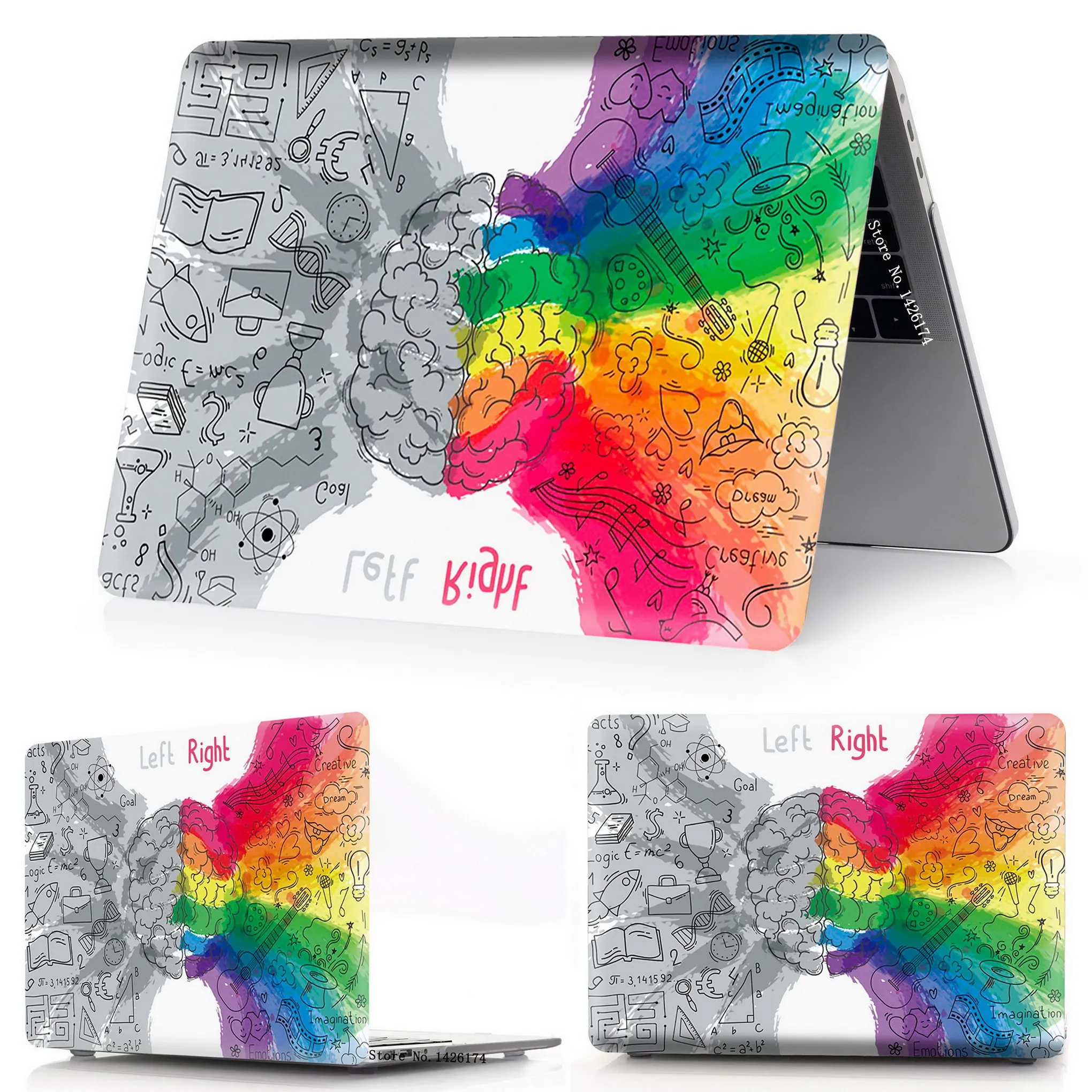 Окрашенные мозги, чехол для Apple Macbook Air Pro retina 11 12 13 15 дюймов сумка для ноутбука, для Mac book Air Pro 13,3, 15,4 чехол. A1932+ подарок - Цвет: Rainbow brain