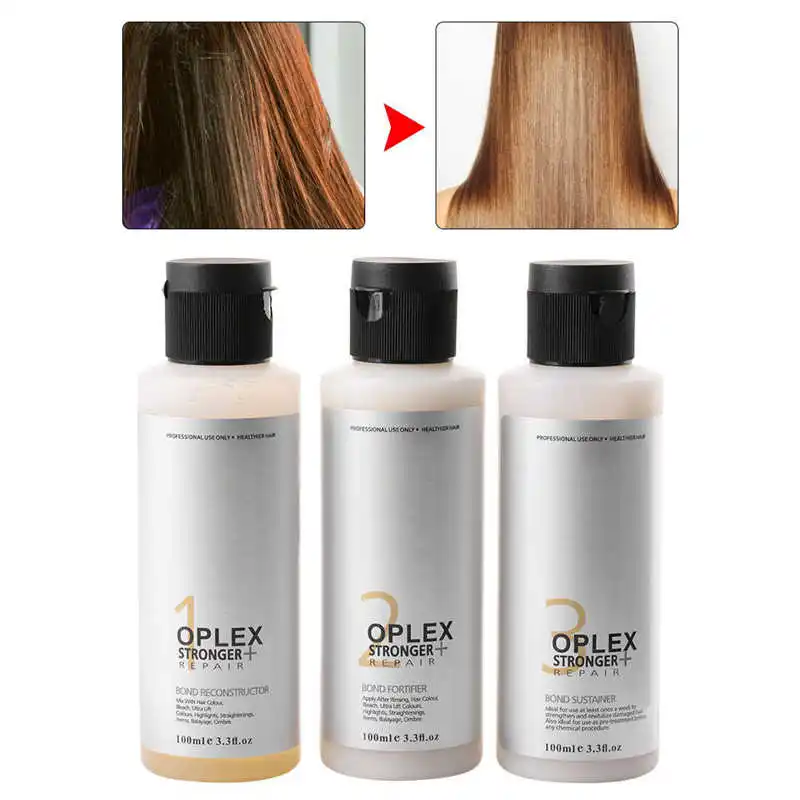 100ml*3Bottle/Set Shampoo Hair Care Product Keratin Olaplex Zero Damage Dyeing Perming Coloring Bleaching Hair Repair Treatment