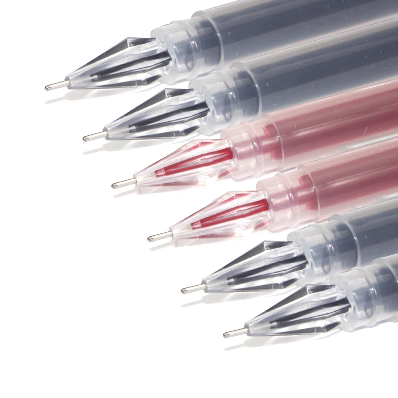 

6Pcs/set Simple Gel Pen Set Black Blue Red ink 0.5mm Quick Drying Cap 0.38 Neutral Pen School&office Writing Supplies Stationery