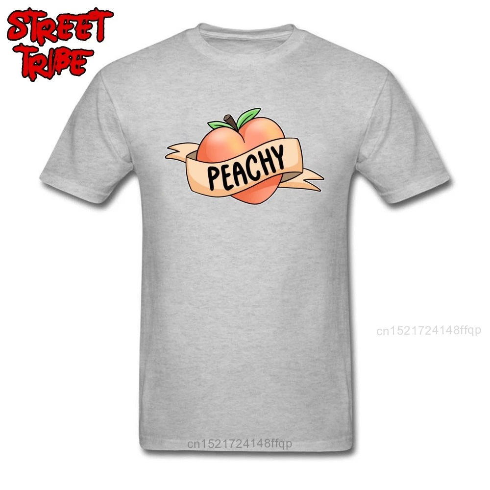 Футболка Just Peachy мужская серая футболка Забавные топы футболки с фруктовым