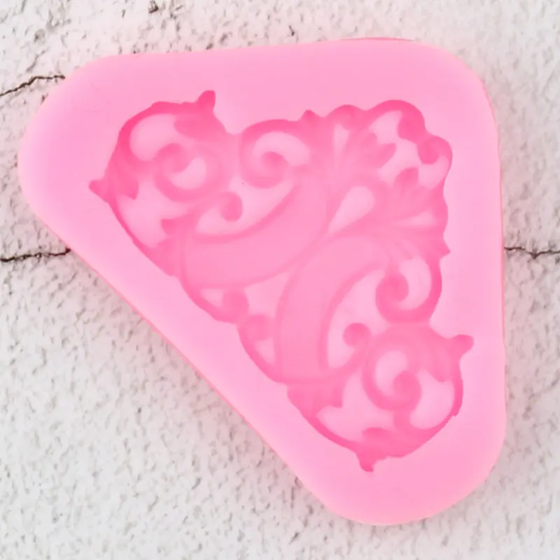 Барокко прокрутки рельеф границы силиконовые формы кекс Топпер инструменты для