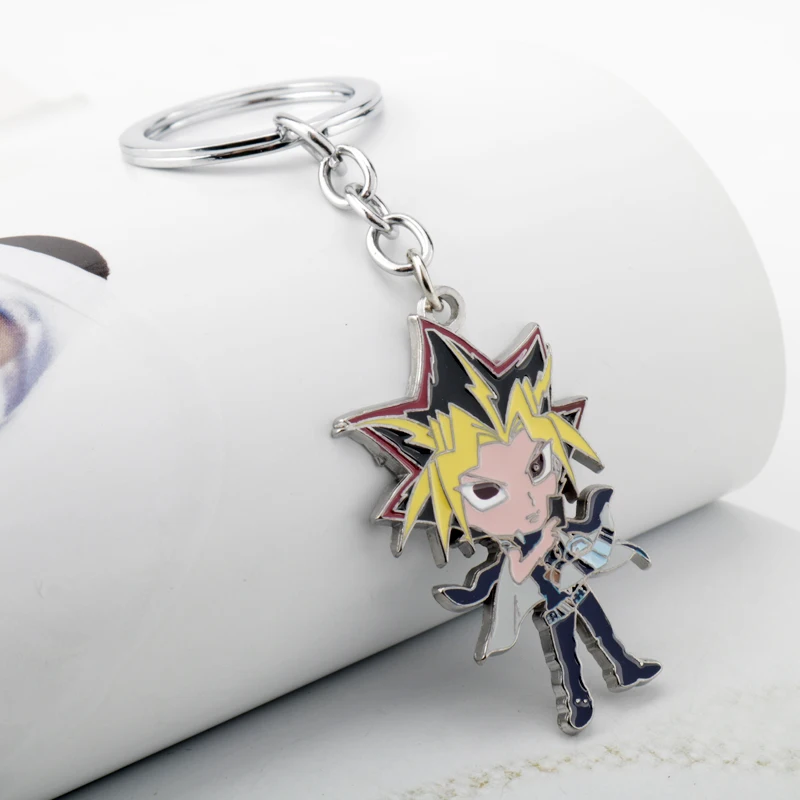 

Anime Duel Monsters Key Chain Yugi Muto Alloy Keychain Accessories Pendant Key Ring Charms Keychains for Ladies