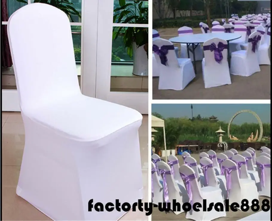 

Wholesale White Polyester Banquet Chair Covers Reception Wedding Party Birthday Decors Party Chairs Wedding Chairs
