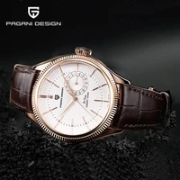 pagani design new mens watches casual sports quartz clock genuine leather strap stainless steel 200m waterproof reloj hombre
