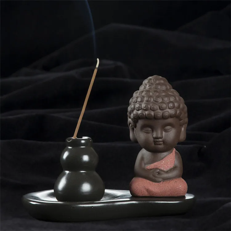 

The Little Monk Censer Creative Home Decor Small Buddha Incense Holder Backflow Incense Burner Use In Home Office Teahouse