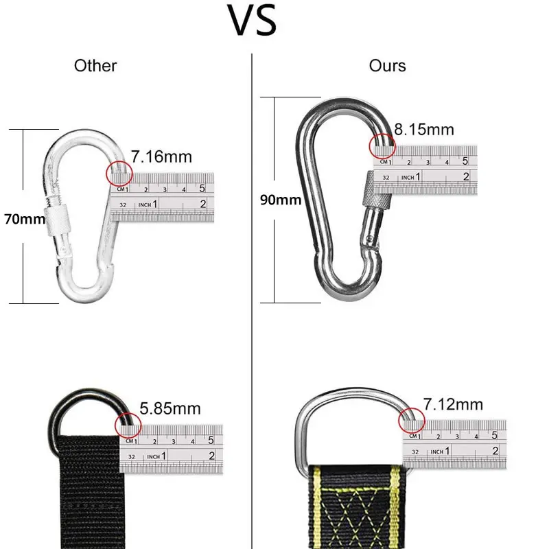 Комплект подвесных ремней для качели деревьев Вмещает 2800 фунтов (Сертификация SGS)