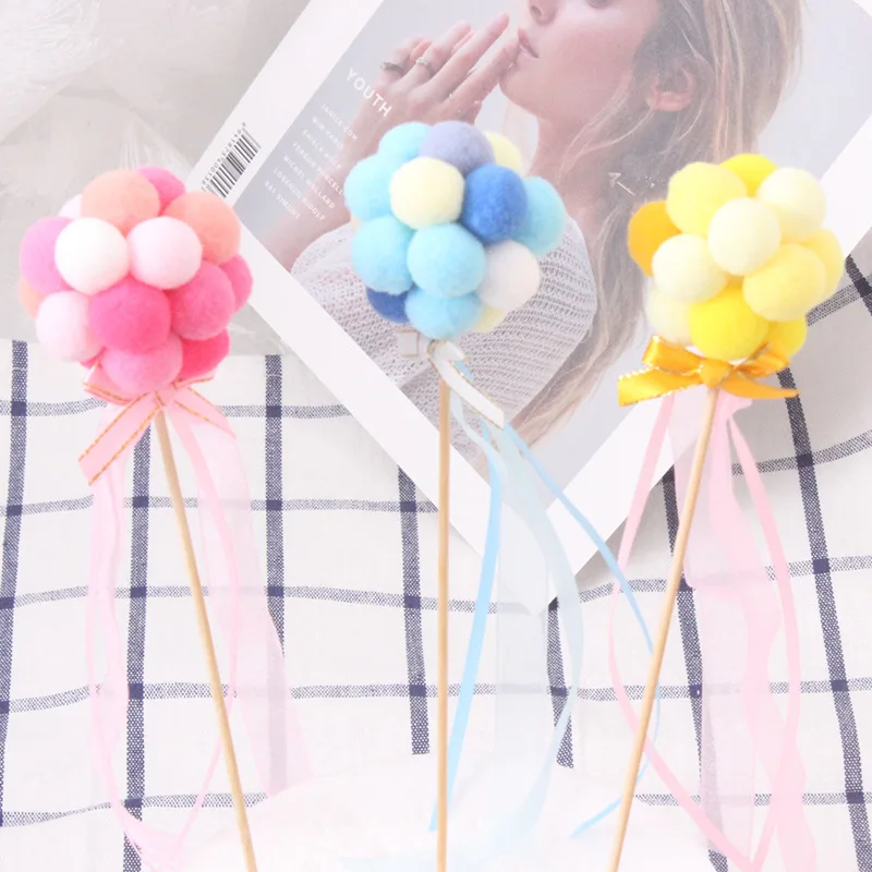 1 шт. Радужный светильник для торта куртка дня рождения вечеринки синий розовый