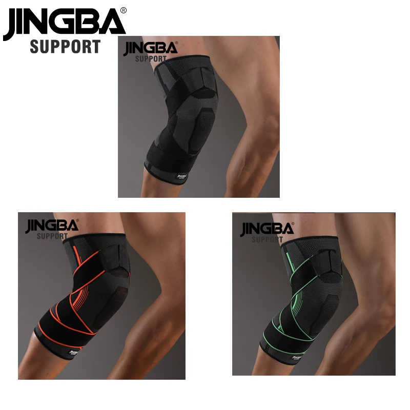 Наколенники JINGBA для занятий спортом 1 шт. эластичные компрессионные нейлоновые
