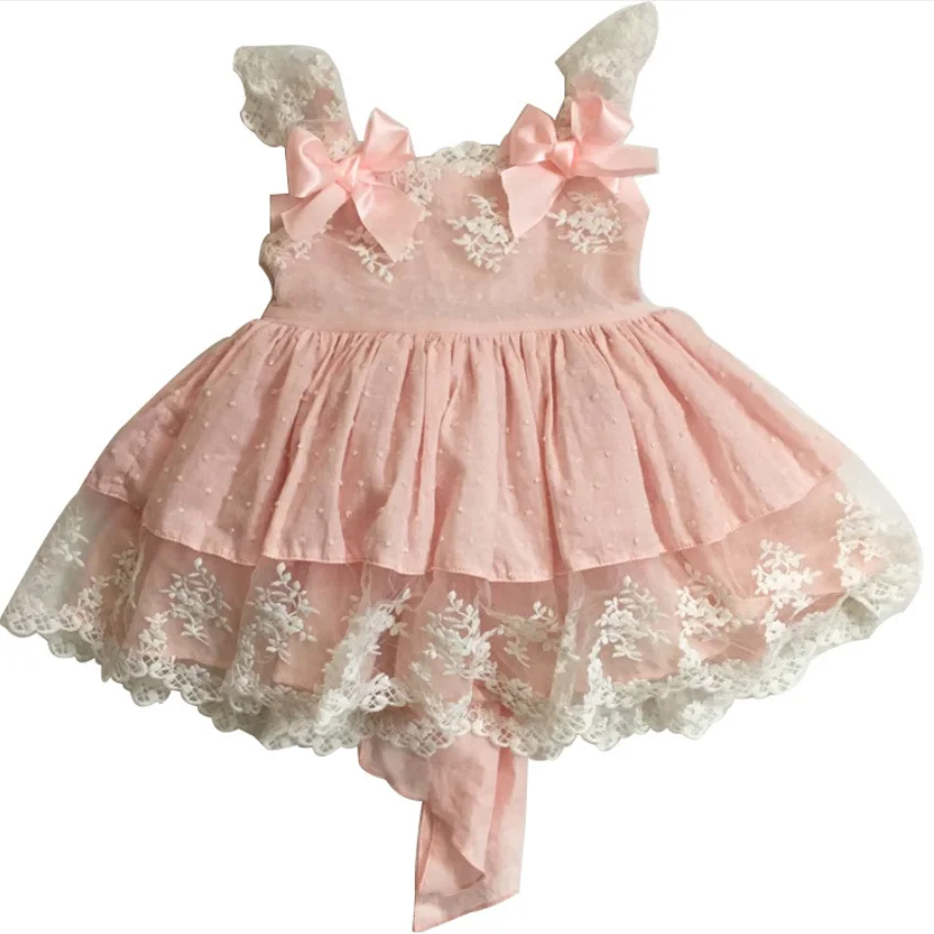 

vintage Spanish Court Cotton Lace stitching ball gown dress Sweet Party Birthday Lolita Dress Kids Dresses