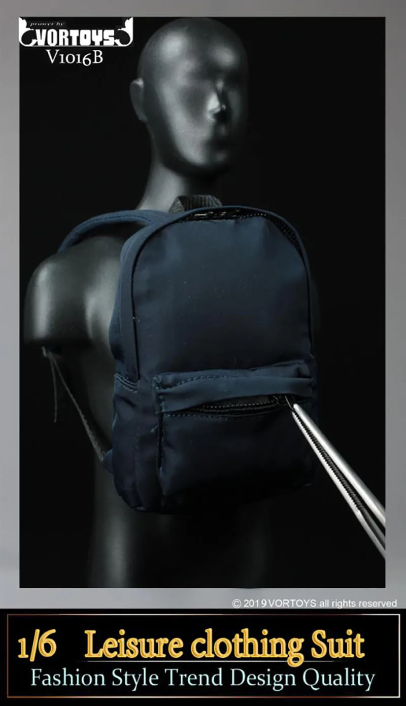 

1/6 Leisure Jacket Pants Shoes Backpack Clothes Set Model VORTOYS V1016 Fit 12'' Male Action Figure For Collection