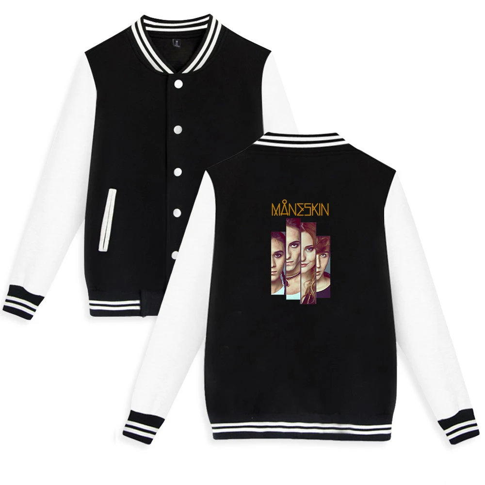 

Maneskin Merch Baseball jacket Harajuku Baseball Uniform Anime Clothes Spring Autumnt streetwear Casual Baseball Jacket