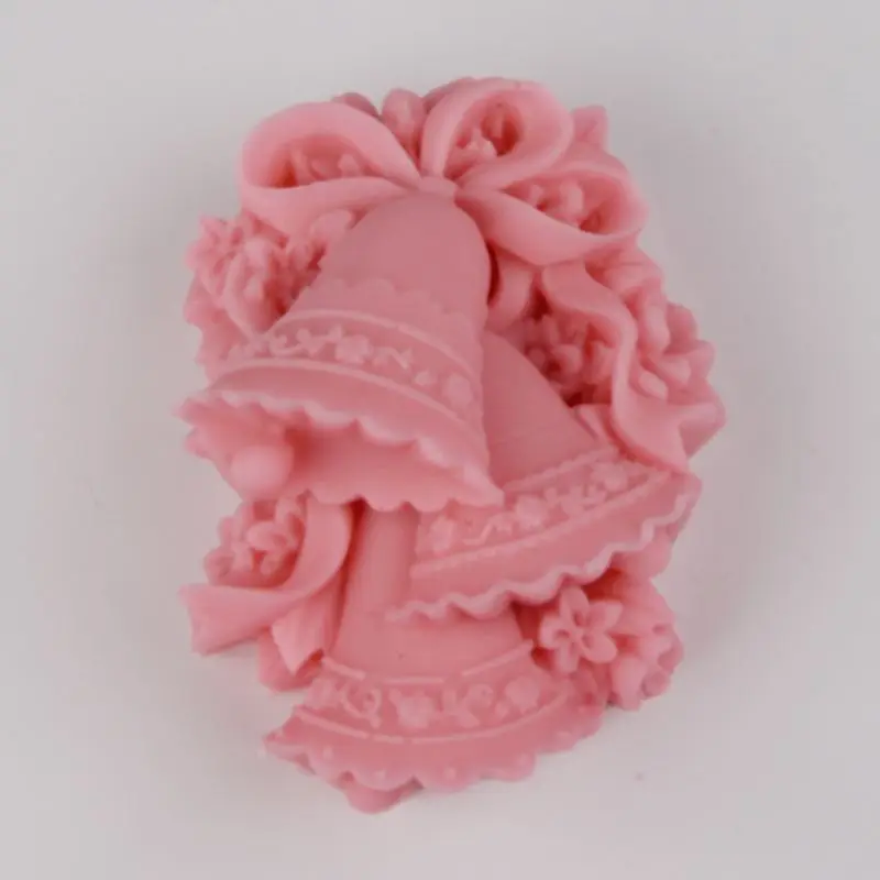 

Рождественские колокольчики силиконовая для шоколада выпечки Форма Рождественский колокольчик форма для мыла ручной работы Силиконовая ф...