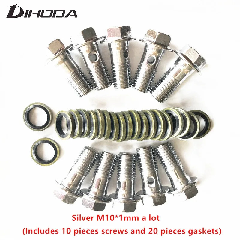 Болт-банджо тормозного суппорта мотоцикла, винт для слива масла/полый винт M8 M10 x 1,25 мм M10x1 мм для тормозного шланга, главный цилиндр суппорта