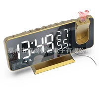 alarm clock projection clock 2021 new radio projection alarm clock led large screen display temperature electronic clock