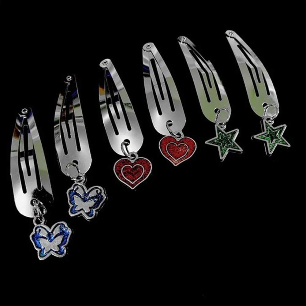 2 шт. заколки для волос в виде бабочек и звезд