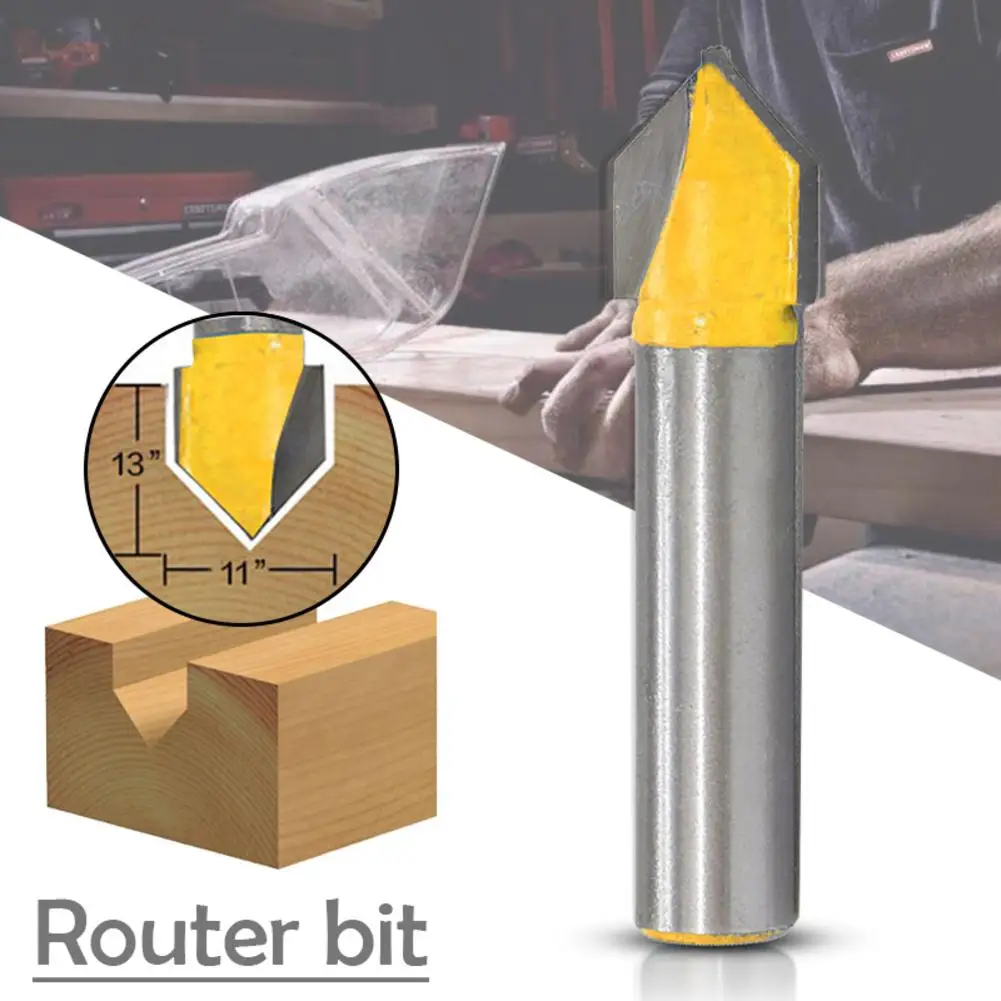 1 шт. V-образная фреза 8 мм хвостовик 90 градусов | Инструменты