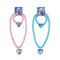 elsa anna princess beads childrens necklace bracelet girls birthday party gifts pack up decorative princess dress up s