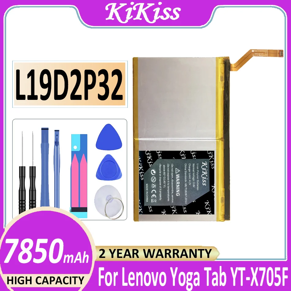 

7850mAh KiKiss New Battery Battery for Lenovo Yoga Smart Tab (YT-X705F) 1ICP3/84/94-2 L19D2P32 Laptop Tablet Batteries Batterij