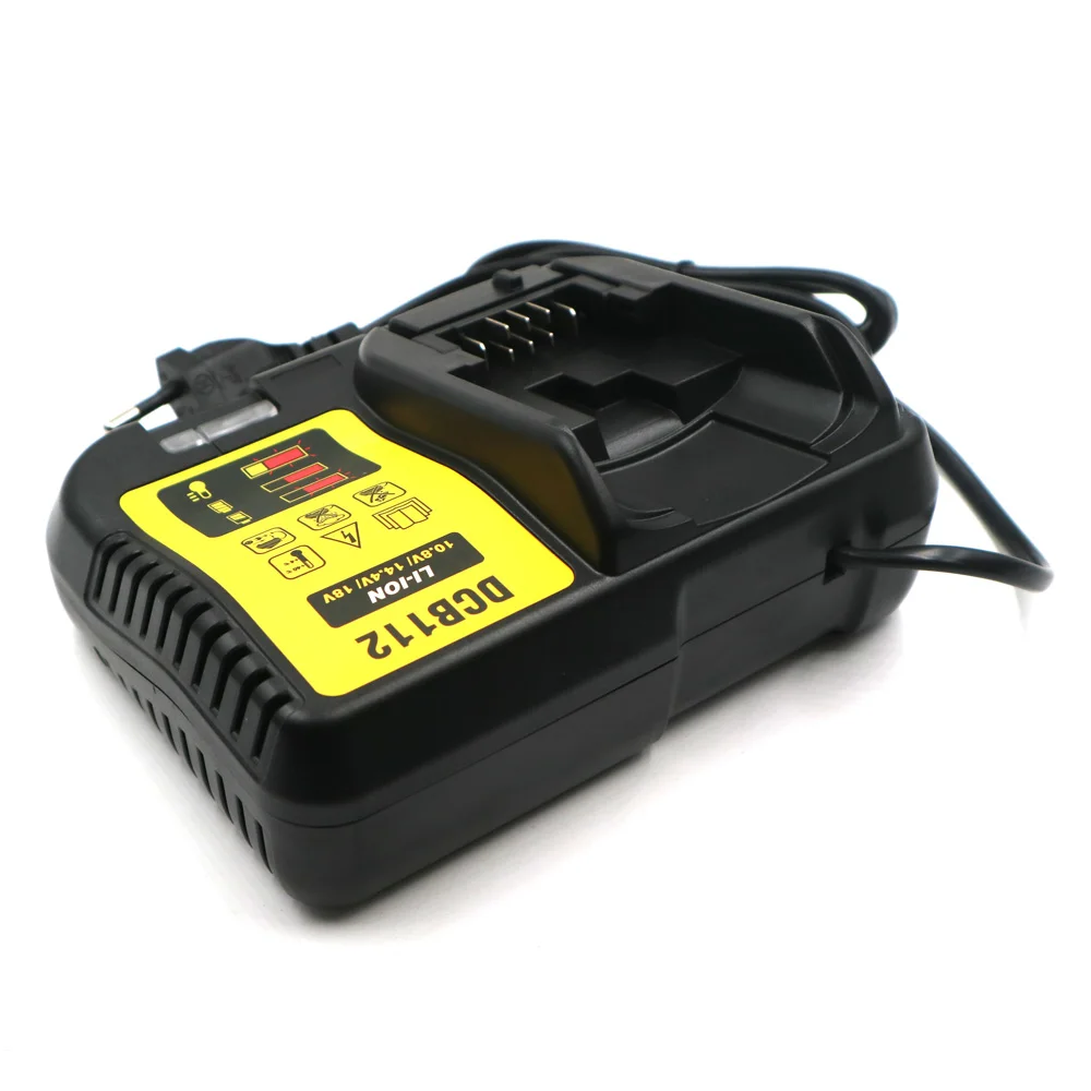 DCB112 10,8 V 14,4 V 18V ионно-литиевая Батарея Зарядное устройство 100-260V 50/60 D-65510 DCB105 DCB200 DCB201 DCB100 Замена для Dewalt Зарядное устройство