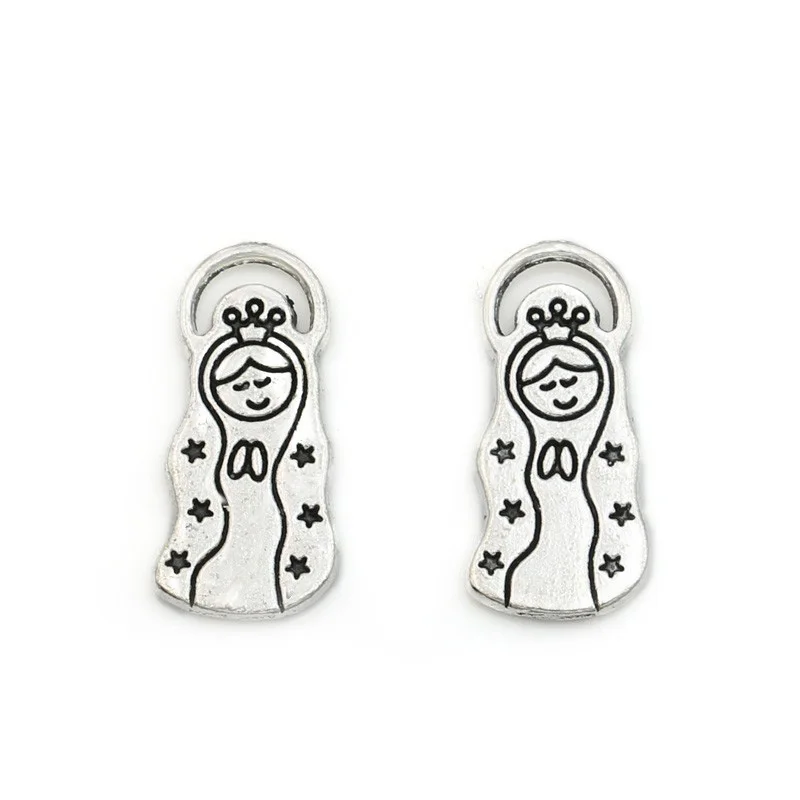 10 шт./лот Античная Посеребренная русская девушка Волшебная Подвеска Браслеты