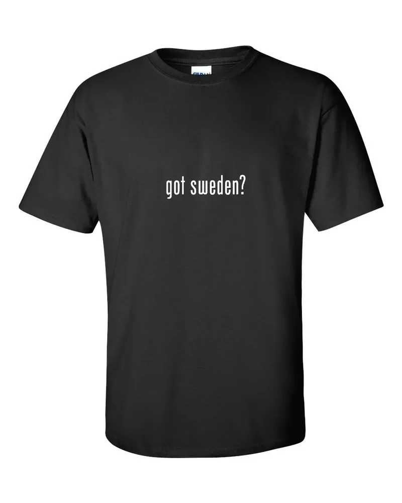 

Got Sweden  Funny Country Shirt Black White Cotton T-shirt