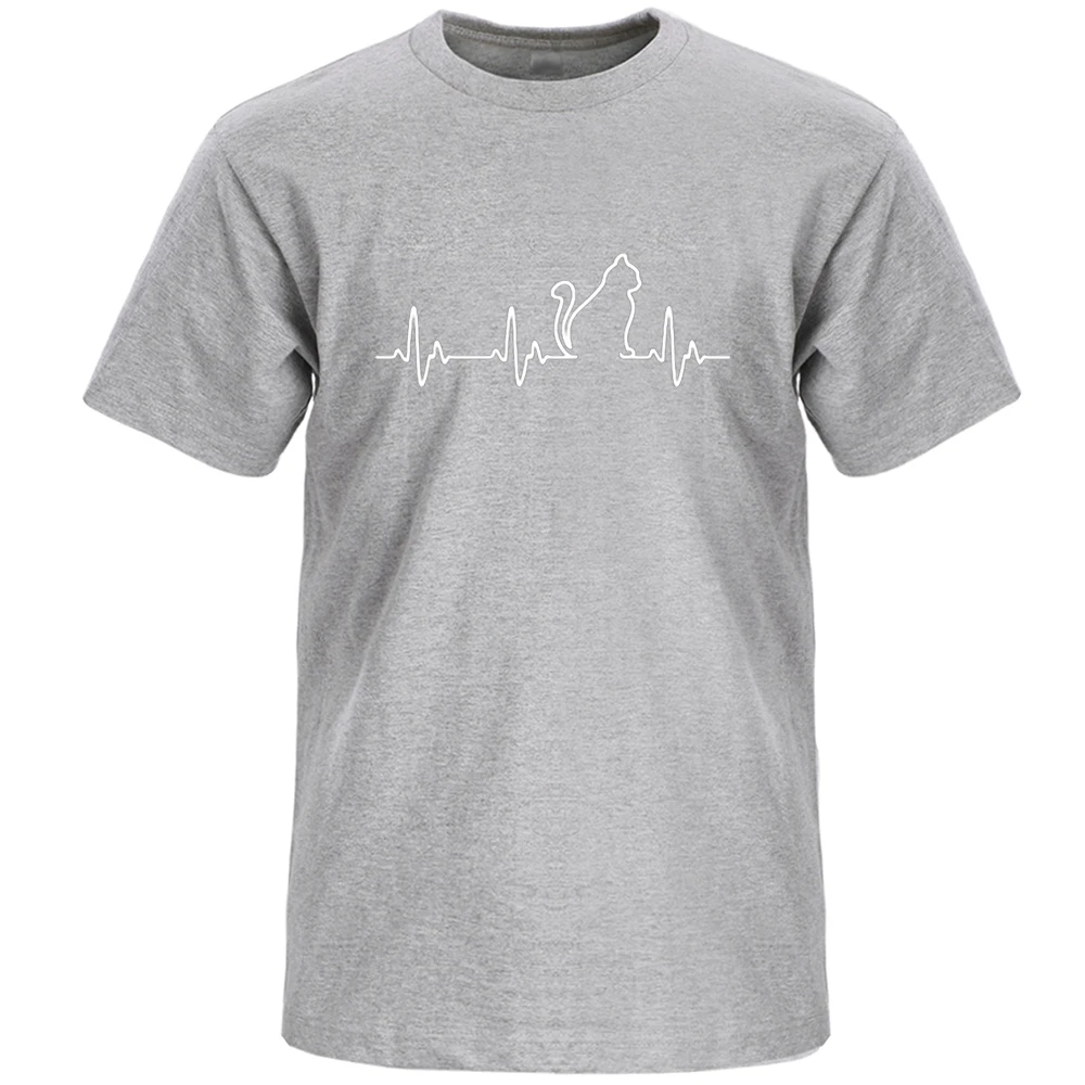 Кавайная линия сердца волна Кот брендовая футболка летние крутые тонированные