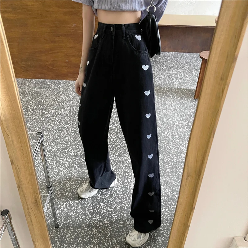 2021 Design Love Jeans Women Straight Rac | Женская одежда