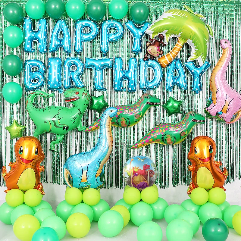 Dinosaur set D 1 комплект гигантский динозавр фольги Воздушные шары День рождения украшения Дети От 1 до 3 лет День рождения воздушный шар в форме животного детские вечерние Декор globos - Цвет: Dinosaur set D