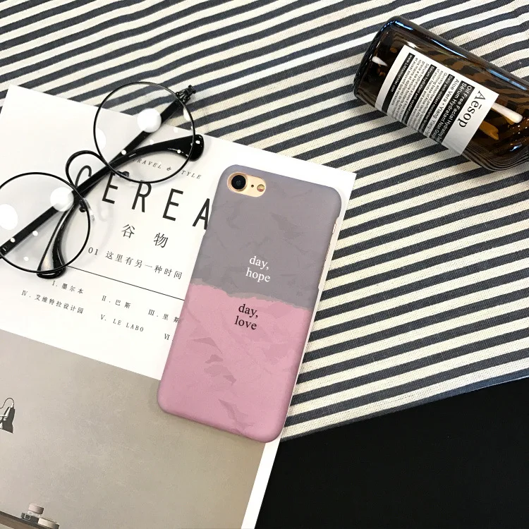 Роскошный модный простой чехол для телефона влюбленных пар iphone 7 7plus 6 6s plus 6plus