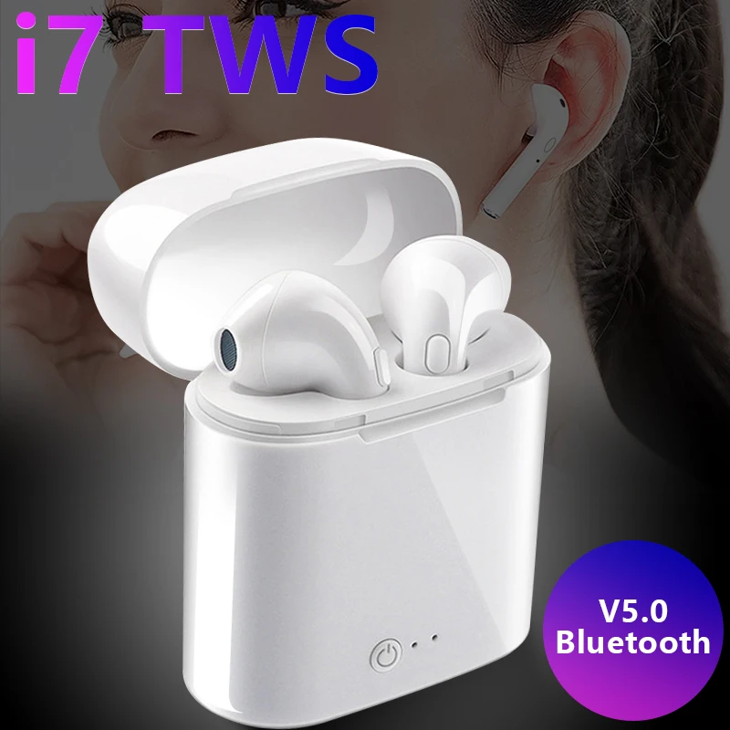 Bluetooth Earphone 5.0 for Smart Phone Mini Wireless Earbuds with Mic Charging Box Sport Headset Xiaomi Ipad Samsung Tab | Электроника