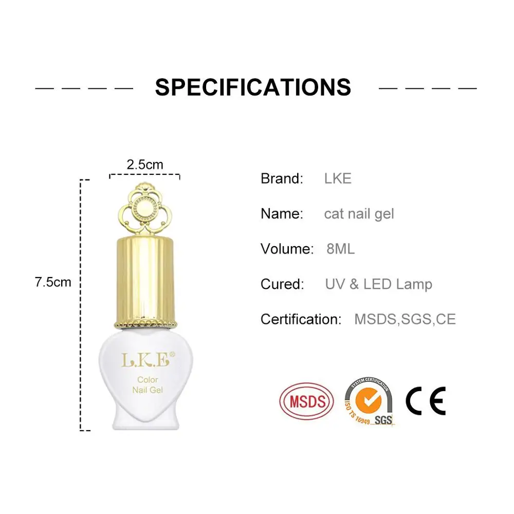 Супер цветные гелевые краски Кристальный лак LKE для дизайна ногтей Блестящий