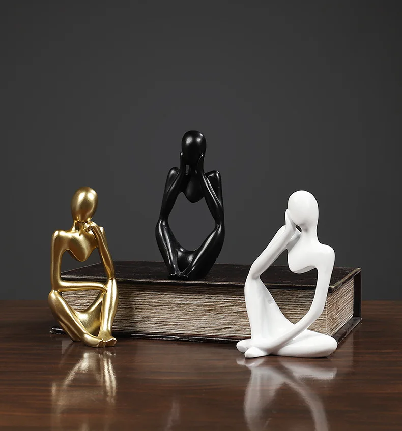 

Home Decor Mini Character Statue Thinker Sculpture Abstract Statuette Ornaments Room Decoration Accessories For Home Interiors