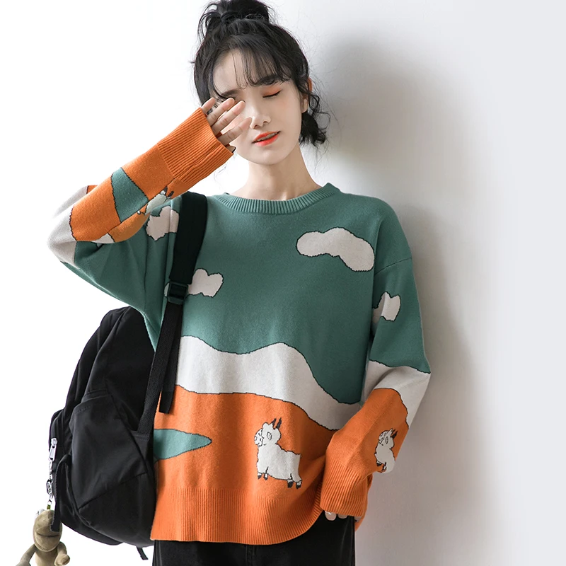 Новинка 2020 осенне-зимние свитера свободная и ленивая Стильная верхняя одежда