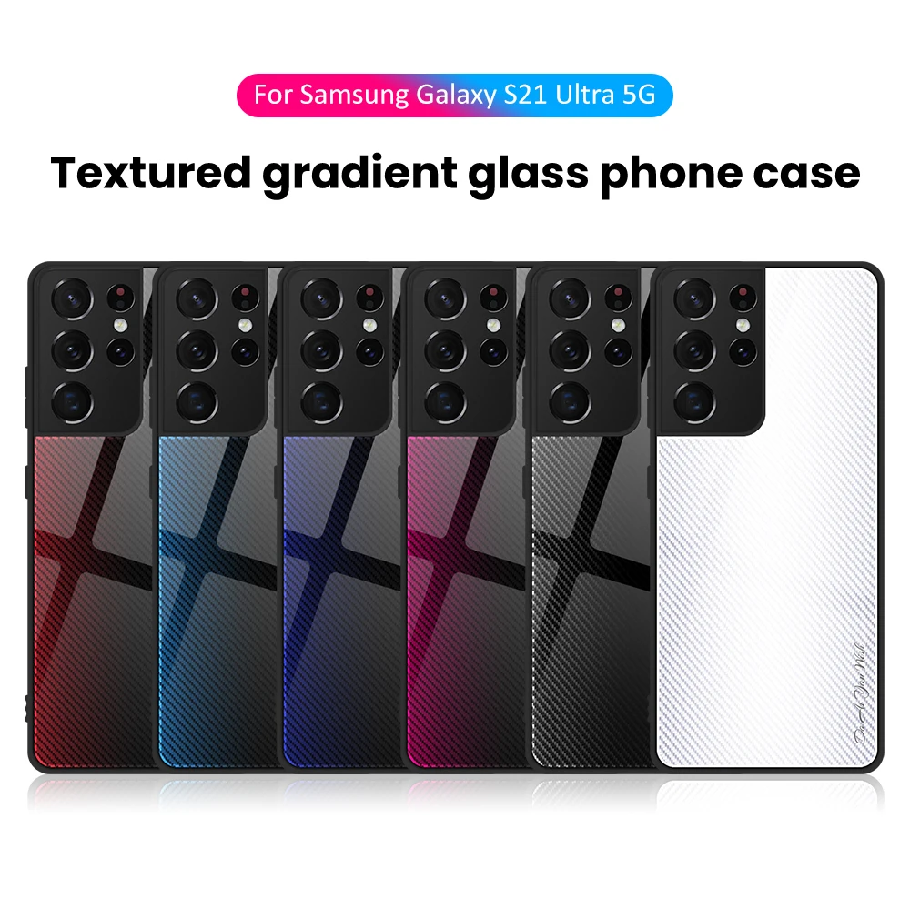Противоударная задняя крышка из закаленного стекла для Galaxy S21 S20 Plus Ultra FE жесткие