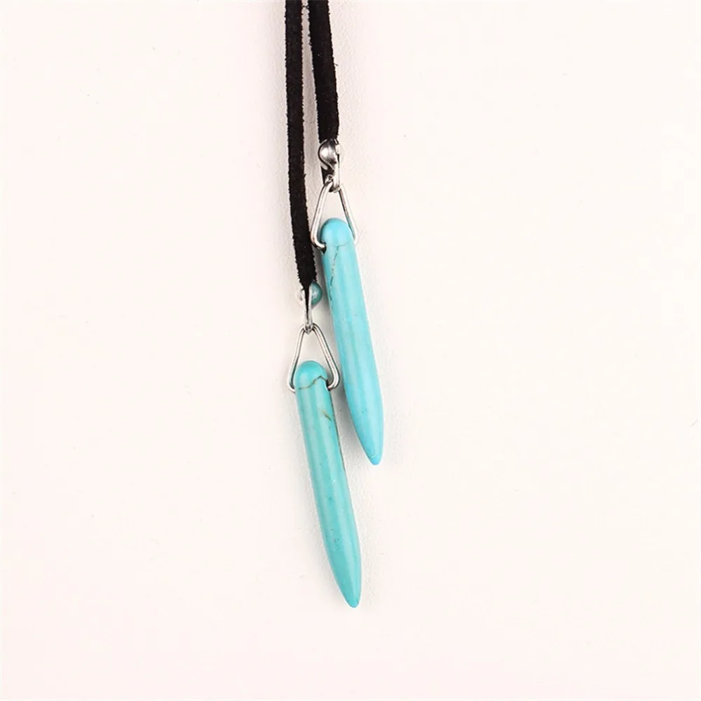 JOUVAL Длинное Черное женское колье чокер 2018 кожа замша шею Чокеры с камнем кулон