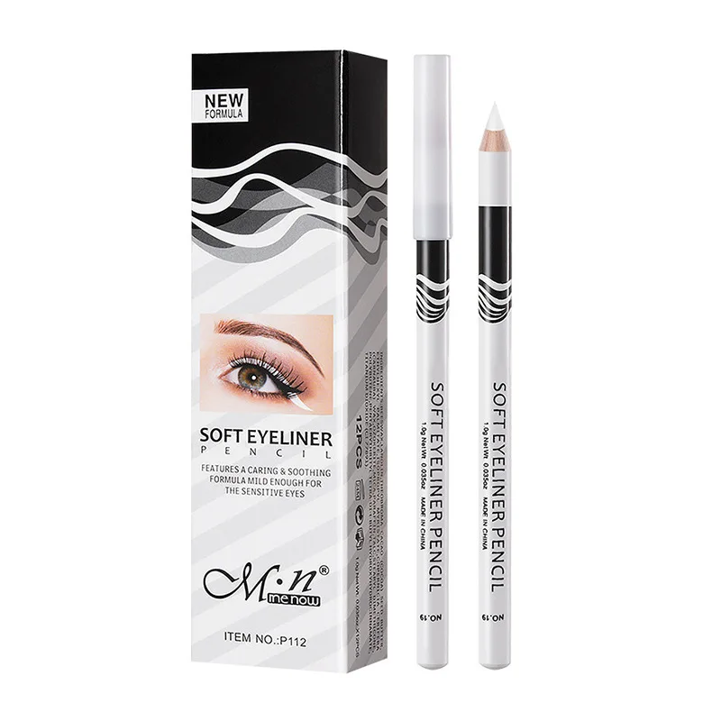 

Cross-border makeup MENOW Meno wood pole eyeliner white silkworm pen matte natural eye shadow eye shadow pen