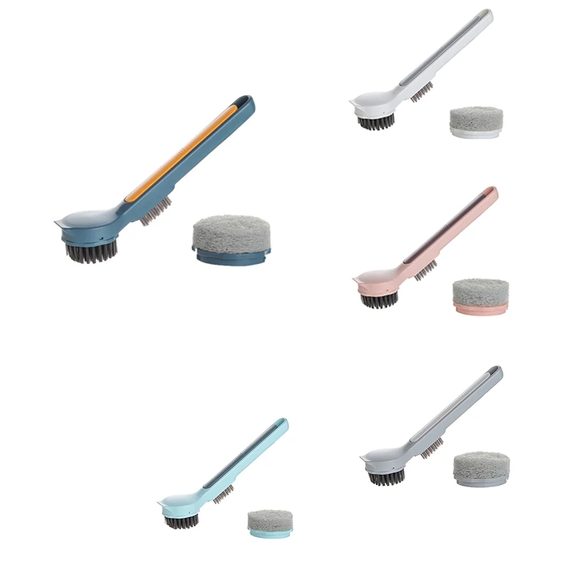 

HOT 3-in-1 Kitchen Cleaning Brush Scrubber Dish Sponge Brush Multifunctional Dish Brush Kitchen Pot Brush