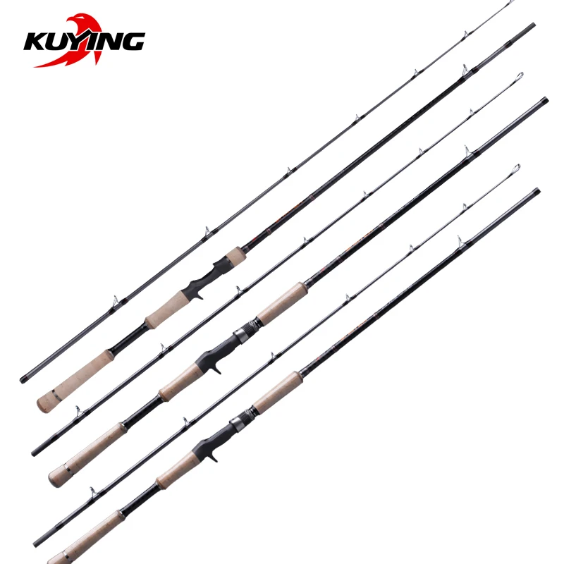 

KUYING SNATCH 2.1m 7'0" 2.19m 7'3" 2.28m 7'6" Super Hard XH H Carbon Casting Lure Fishing Rod Pole Fast FUJI Reel Seat