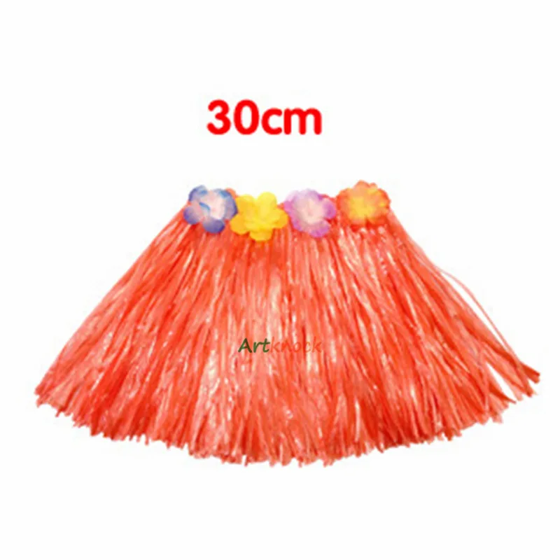 30cm Orange Hawaii dekoration Petal Leis вечерние пляжные Цветочные Гавайские платья ожерелье венок Гавайские вечерние украшения - Цвет: 30cm Orange