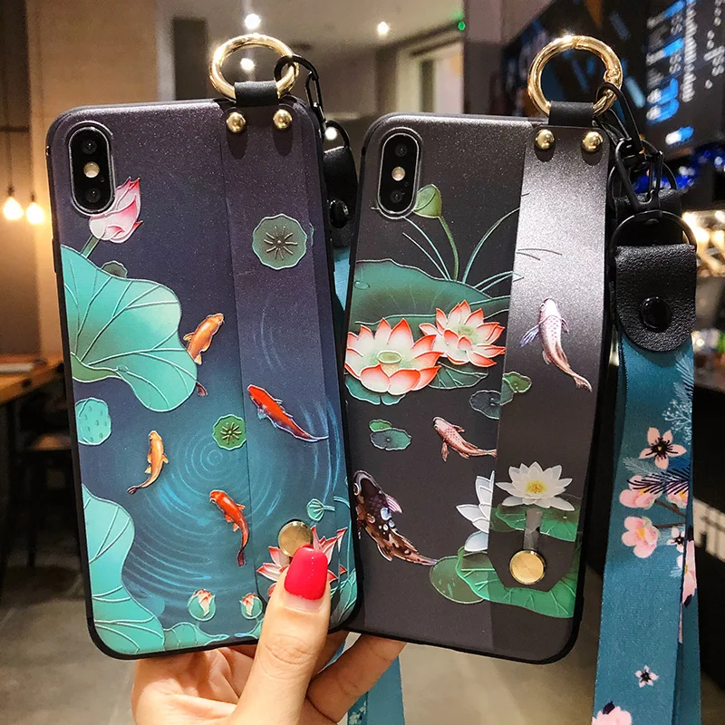 Чехол с ремешком на запястье для Huawei Mate 30 Lite 20 10 Pro P Smart Z Plus Y7 Y9 2019 Honor 10i 20i Pro|Бамперы|