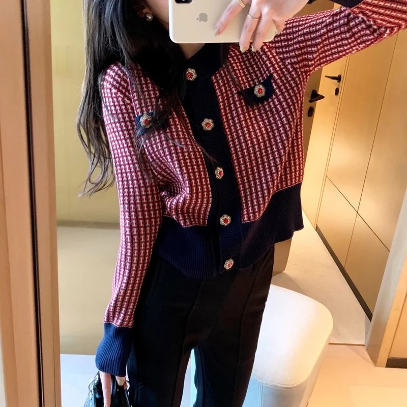 

Summer New Women's Sweater O-collar Long Sleeve Tops Lattice Loose Knitting Cardigan Casual Fashion Clothing