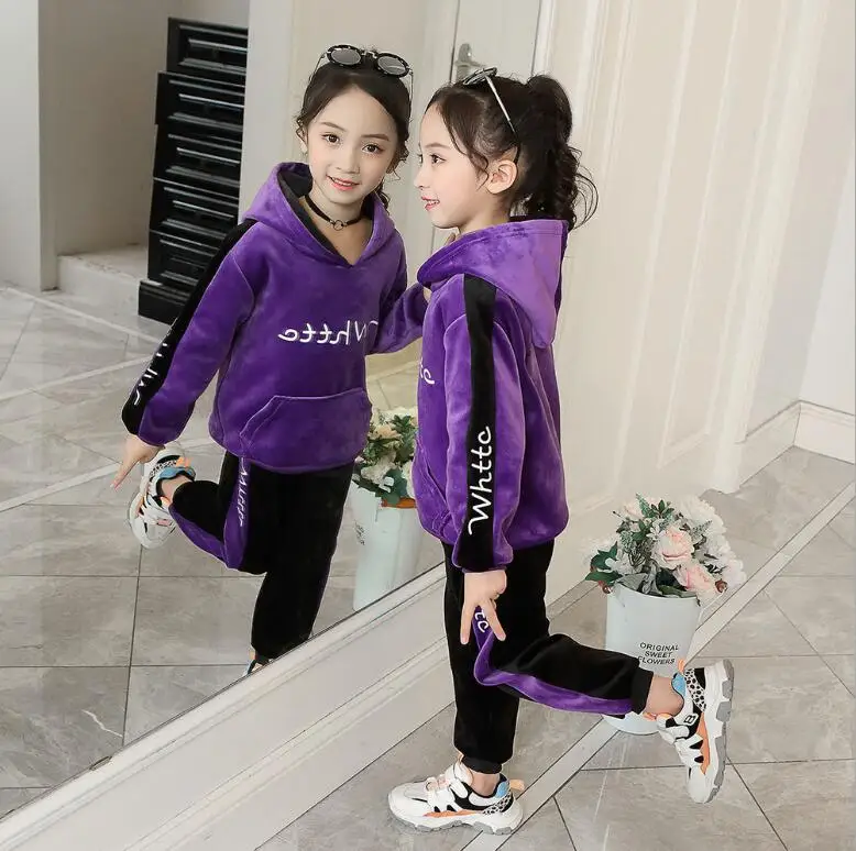 picture color Комплект одежды для девочек, осенне-весенний детский Модный хлопковый плотный топ с рисунком+ штаны, комплект из 2 предметов Детский Повседневный костюм для бега для девочек, От 1 до 6 лет - Цвет: picture color