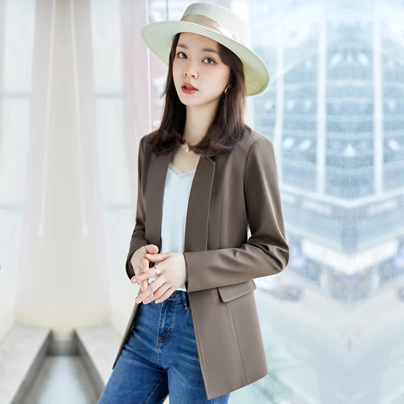 

Black Suit Jacket Women's Design Sense Niche 2021 Spring and Autumn New Casual Western Style High Sense Small Tailored Suit Top