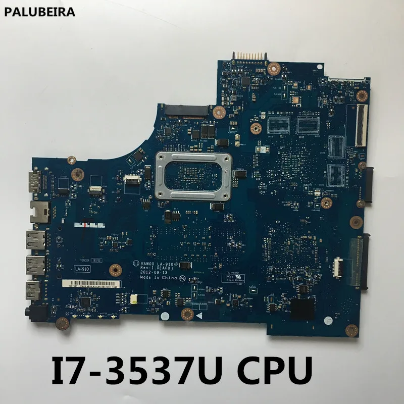 PALUBEIRA для Dell Inspiron 3521 5521 CN-0RD7JC 0RD7JC RD7JC VAW00 LA-9104P w I7-3537U DDR3L Материнская плата ноутбука тесте