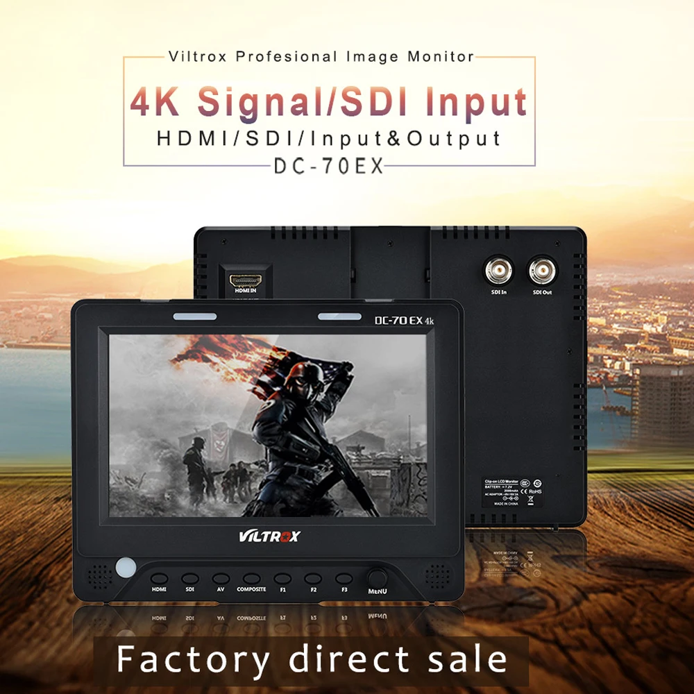 Viltrox DC 70EX 7 дюймов 4K 1024X600 IPS Экран Камера полевой монитор Поддержка SDI для цифровой