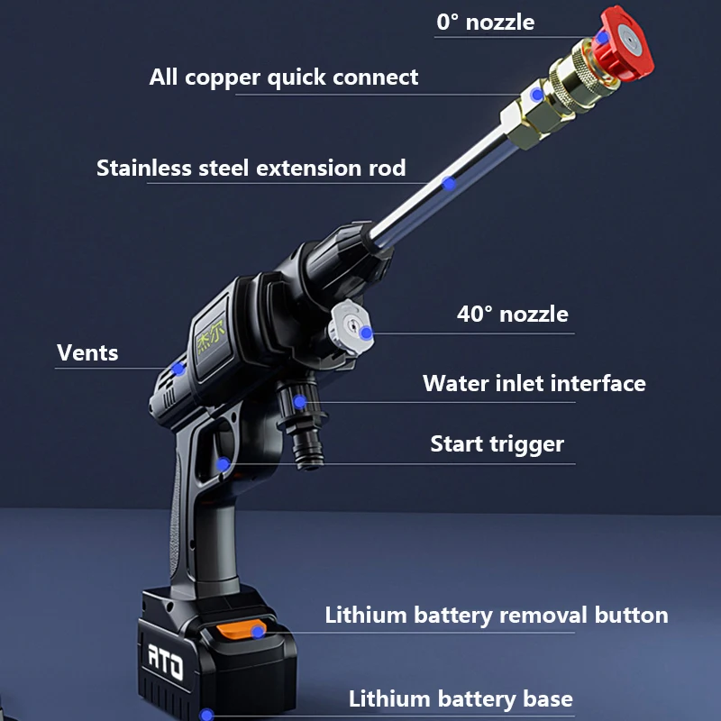 Скидка Мойка высокого давления для автомобиля, 9000 мАч, электрический водяной пистолет для батареи Makita, портативный насос, беспроводной пенораспыл...