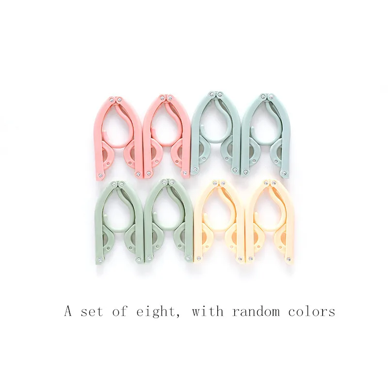 

4 Pce Portable travel folding hanger 19.5 x 40cm Outdoor mini retractable multifunctional plastic drying rack