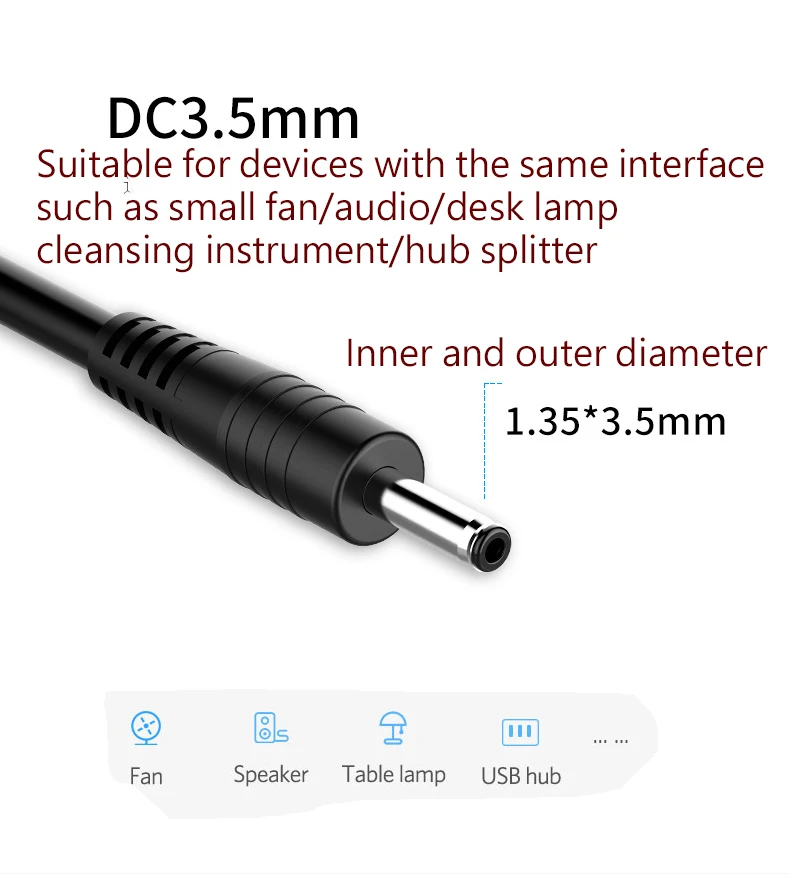 USB к DC 3 5 мм кабель питания A штекер разъему Jack в источник зарядное устройство