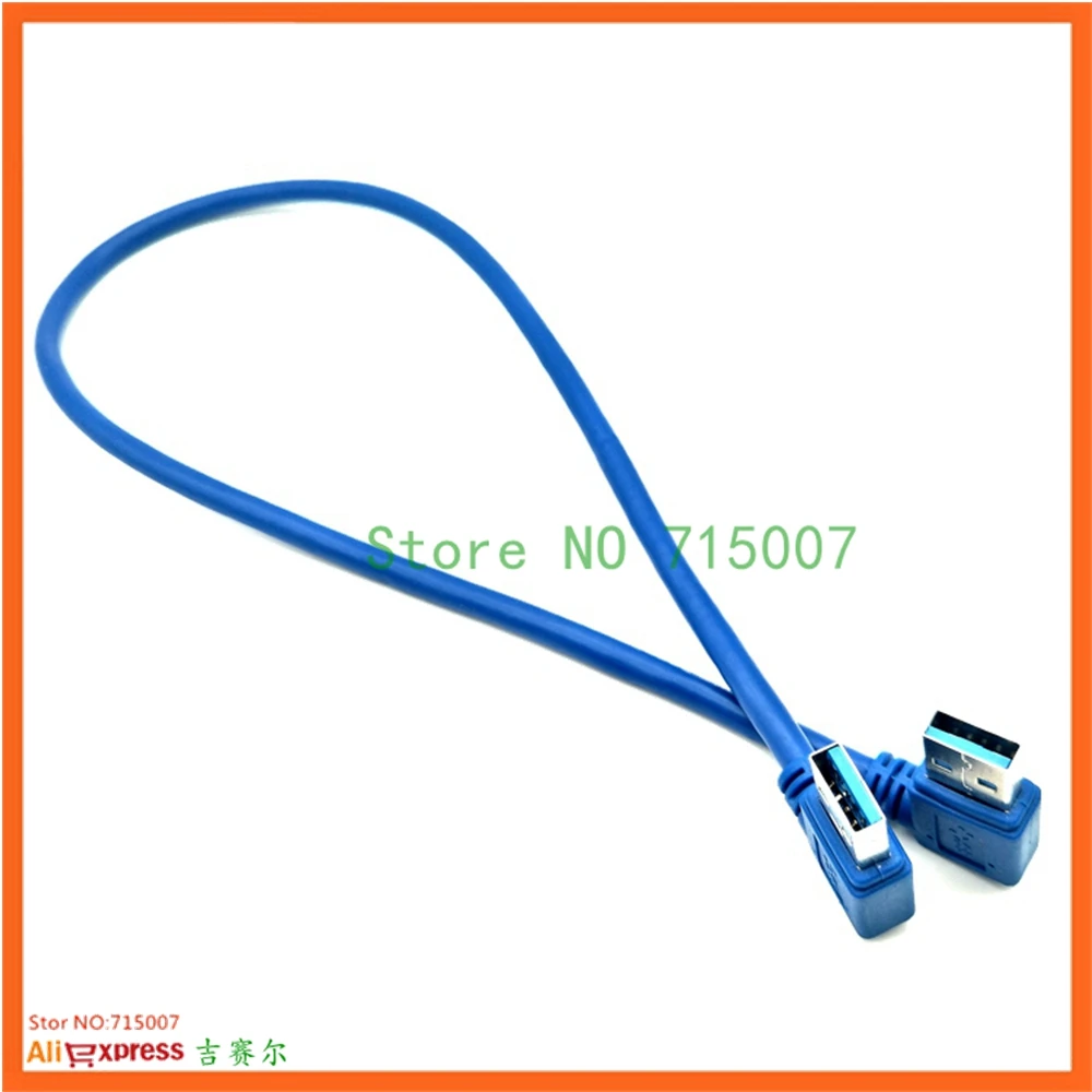 USB3.0 USB 3.0 Type A Male 90 Degree Left Angled to Right Extension Cable Straight Connection 50cm 0.3m | Электроника